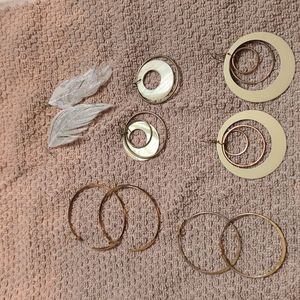 3 for $10- Gold plated earring lot (5 pairs)